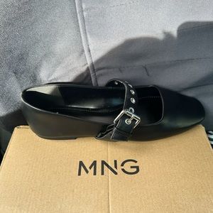 Studded buckle flats